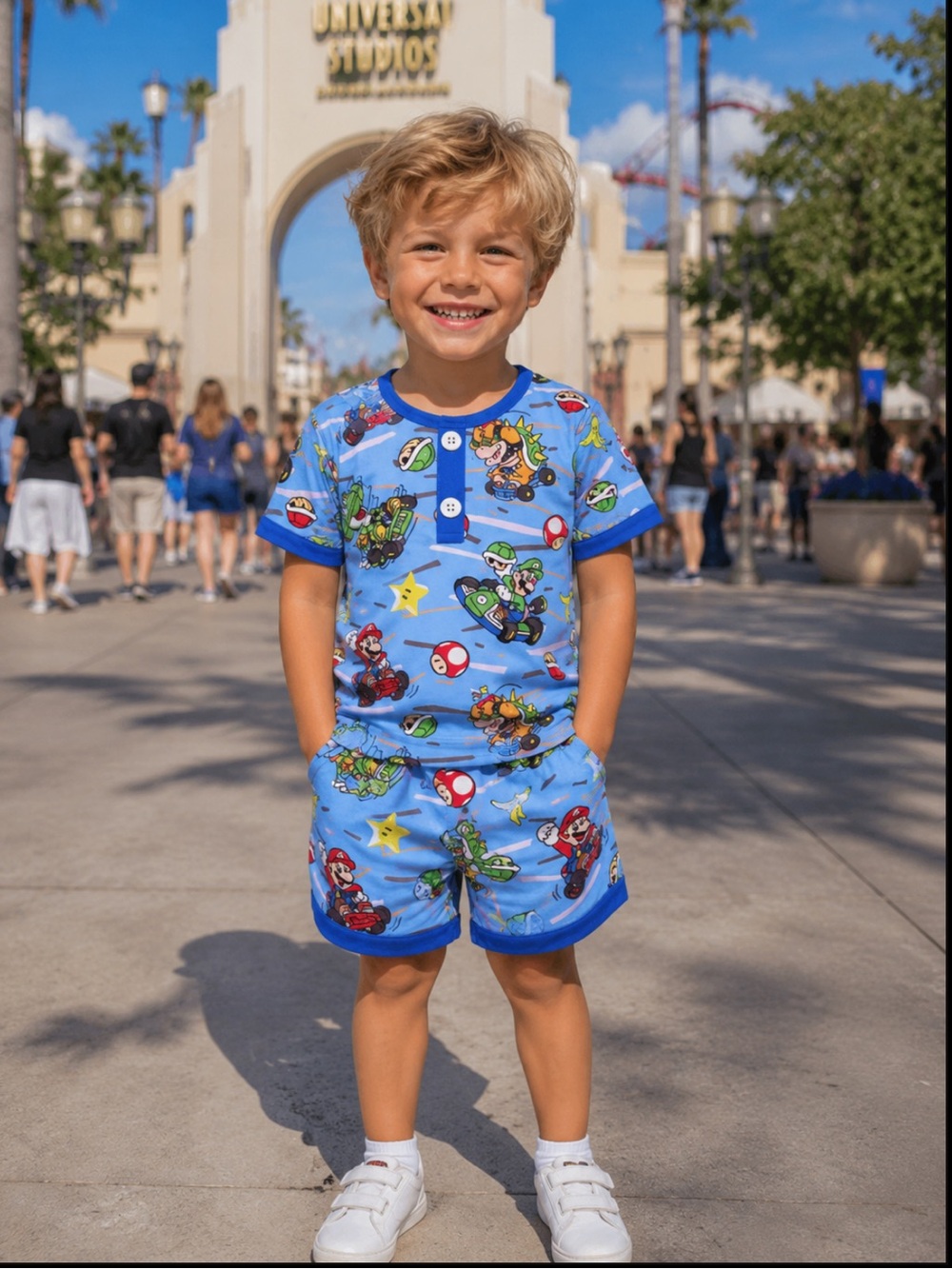 New Super Mario Boys Two-Piece Short Set Universal Studio Parks Outfit Boutique